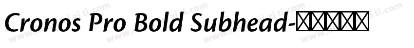 Cronos Pro Bold Subhead字体转换